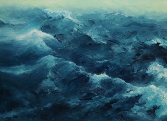  5. High tide 1 - 2017 - Oil on canvas - 89 x 137 cm / 35 x 54 in - Private Collection Leuven